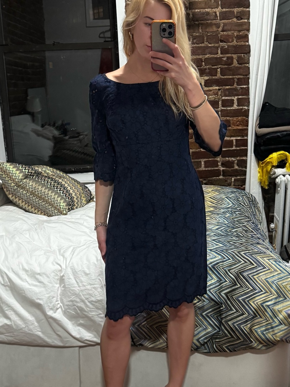 Lilly Pulitzer Navy Lace Midi Sheath Dress